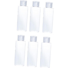 6 Stück 50 ml Reisefläschchen, nachfüllbare Kosmetikspender mit Klappverschluss, tragbare Make-up-Behälter