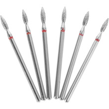 Juego de 6 brocas para limar uñas y cutículas con puntas de bola de acero. Herramienta profesional para manicura.