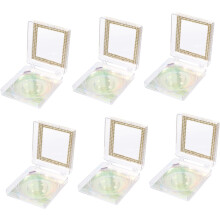 6er-Pack Glitzer-Wimpernboxen aus Kunststoff, Aufbewahrungsboxen für künstliche Wimpern, Wimpernschalen zur Aufbewahrung von Make-up