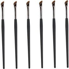 Lot de 6 pinceaux à sourcils biseautés et accessoires de maquillage pour les yeux.