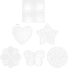 6 Stück Kunststoff-Netzfolien für DIY-Bastelarbeiten, Nähen, Häkeln und Stricken in verschiedenen Formen