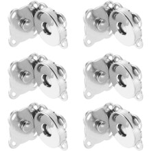 Lot de 6 boutons-pression magnétiques pour fermetures de sacs à main personnalisées, petits boutons magnétiques argentés et blancs