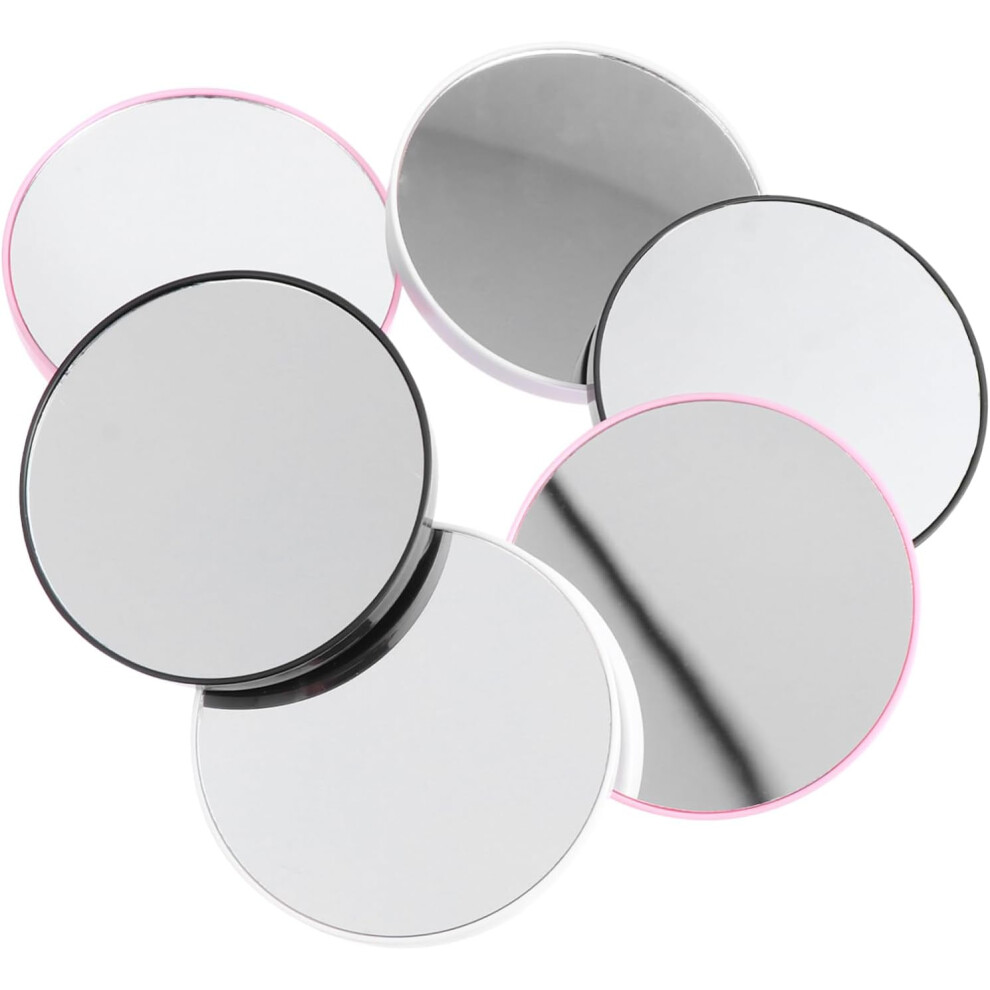 Hkhbjs 6Pcs Magnifying Cosmetic Mirror Round Pocket Mirror For Woman Suction Cup