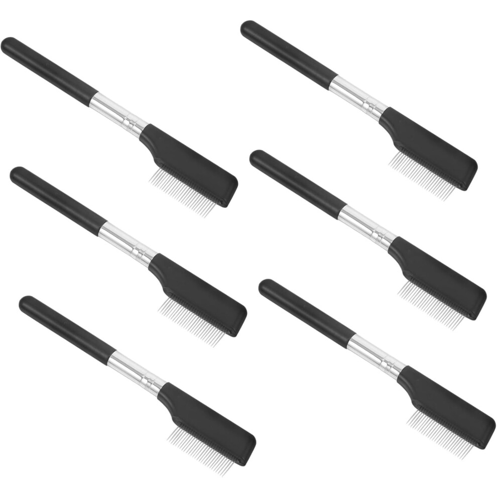 Hkhbjs 6Pcs Metal Eyelash Comb With Fine Teeth For Precise Lash Separation And Mascara Removal Portable Lash Separator Tool