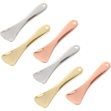 6-teiliges Set Augenmassage-Löffel aus Metall, Beauty-Tools für Make-up, tragbarer Kosmetikspatel