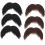 Conjunto de barba falsa masculina de 6pcs com acessórios de bigode marrom e preto 1