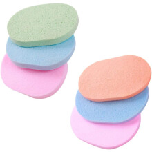6 stuks herbruikbare exfoliërende sponsjes voor gezichtsreiniging en -reiniging, geschikt voor thuisgebruik, draagbaar en voor op reis.