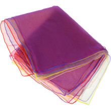 6er-Pack Kinder-Performance-Schals, Tanzschals für Kinder, aus Chiffon-Mischgarn, quadratisch, Kostümaccessoire, leicht zu transportieren