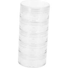 6er-Set stapelbare Ohrring-Organizer-Etuis, transparente, multifunktionale Schmuckaufbewahrungsboxen