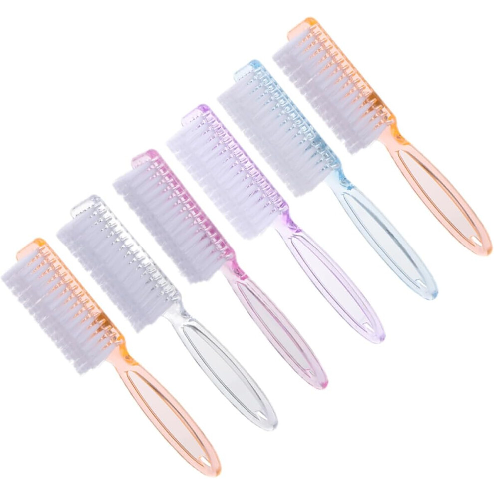 Hkhbjs 6Pcs Nail Brush Toenail And Finger Nail Cleaning Manicure Kit Dust Removal For Beauty Salon Home Use Random Color
