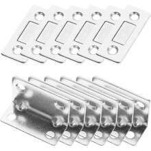 6 Stück magnetische Schranktürverschlüsse, L-förmige, dünne Magnete aus Edelstahl