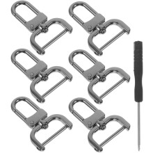 6 Stück drehbare Karabinerhaken aus Metall für Taschenriemen
