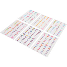 6 stuks DIY zelfklevende cartoon nagelstickers voor nepnagels voor jongens en meisjes, makkelijk aan te brengen, diverse stijlen.