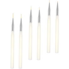 6-teiliges Set Nagelkunst-Zeichenpinsel zum Malen dünner Nagellinien und für Maniküre-Streifen