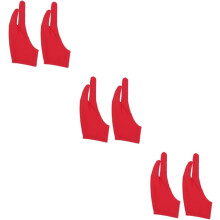 Gants de peinture à deux doigts (lot de 6) pour dessin et croquis, motif incurvé