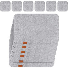 12-teiliges Set aus quadratischen Filzuntersetzern und Küchentischsets, hitzebeständiges Filzmaterial