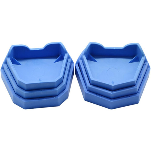 6-teiliges Gipsmodell-Basisform-Set mit Kerben für Labore und Modelle