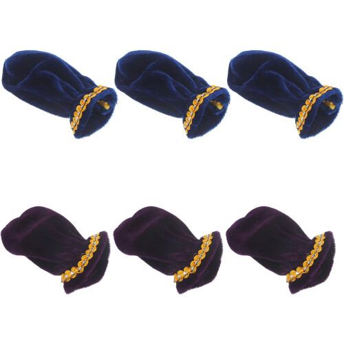 6pcs Plush Piano Pedal Protective Sleeves Soft Dust Resistant Covers
