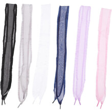 Paar Schnürsenkel mit Pilzrand, breite Chiffon-Schnürsenkel