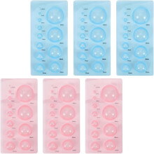 6 db-os papírvágó szerszámkészlet 3D félgömb formákhoz, műanyag sztereoszkopikus papírsodrító készlet