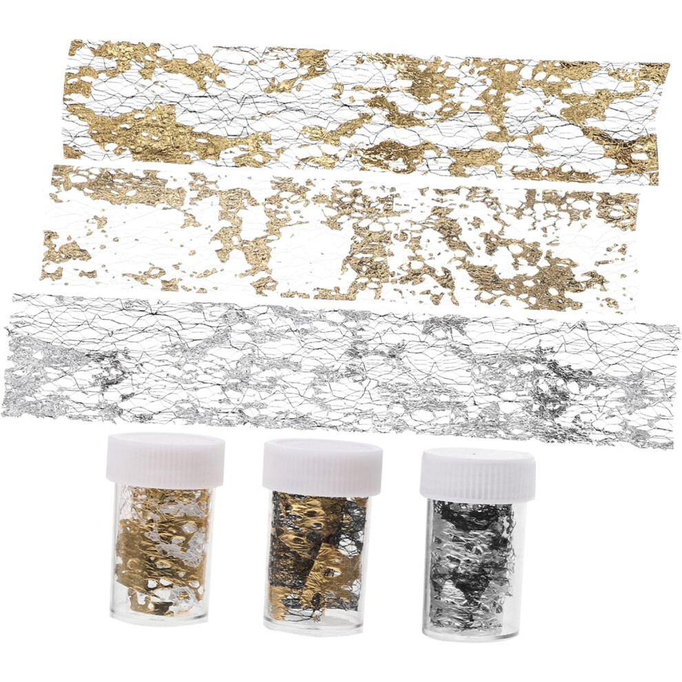 Hkhbjs 6Pcs Nail Art Gold Foil Fragments Decorative Diy Supplies For French Tip Nails Glitters