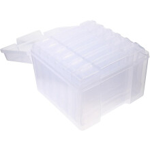 Aufbewahrungsboxen für Bastelbedarf, Foto-Organizer-Box, Kunststoff-Kleinteilebox mit Deckel, leicht, vielseitig einsetzbar