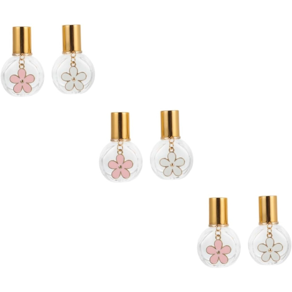 Hkhbjs 6Pcs Perfume Glass Roll Bottles Refillable Perfume Diffuser Container For Essential Oils For Travel And Home Use