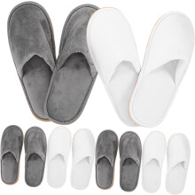 6 Paar Spa-Slipper für Damen und Herren, bequeme Hausschuhe mit offener Zehenpartie, wiederverwendbar und waschbar, für Hotel und Zuhause