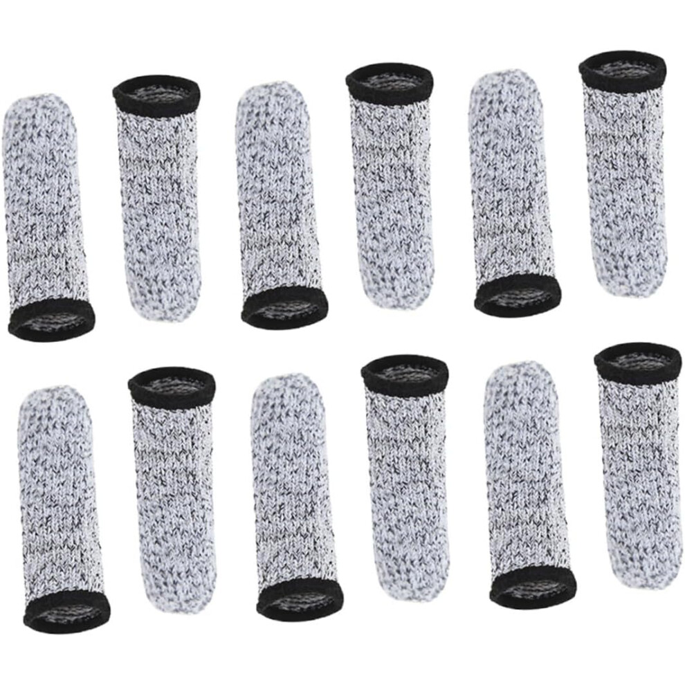 Hkhbjs 6 Pairs Carving Finger Guards Breathable Hppe Cut Resistant Thumb Finger Protectors