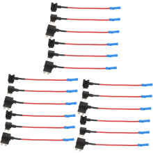Lot de 18 porte-fusibles miniatures assortis pour prises automobiles standard.