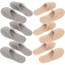 6 Paar flauschige Einwegpantoffeln, Hausschuhe aus weichem Fleece mit rutschfester Sohle, ideal für Hochzeiten und Spa-Besuche