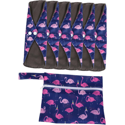 Compresas sanitarias lavables, compresas menstruales reutilizables, protectores diarios de bambú.