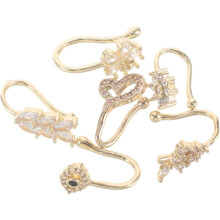6 Stück verstellbare, U-förmige Nasenclips ohne Piercing – einzigartige Nasenringe für Damen und Herren – vielseitiger Modeschmuck