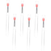 Lot de 6 pinceaux à lèvres en silicone anti-poussière pour l'application de maquillage des lèvres et des fards à paupières