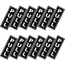 Autocollants de porte créatifs à tirer et à pousser, 12 pièces, noirs, 4 x 13 cm, adhésifs pour porte