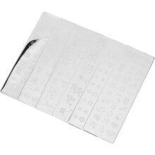 6 stk. blomstermønstrede neglestempelplater delikate metall neglekunst stemplesett stempler DIY-maler