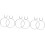 6 τεμάχια Peg Board Hook Pegboard Ring Hook Pegboard Organizer Wall 1
