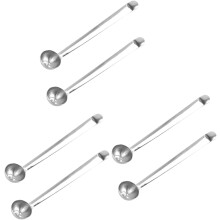 6-teiliges Set Edelstahl-Kirschlöffel, Siebgläser, Servierlöffel, Werkzeug zum Servieren von Kirschen und Oliven