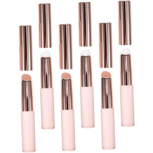 Lot de 6 pinceaux à lèvres en silicone avec capuchons pour femmes, mini applicateur de rouge à lèvres portable