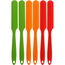 6-teiliges Set Silikon-Glasspatel, Dessertcremeschaber mit kreativem Design, lebensmittelechtes, hitzebeständiges Silikon