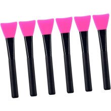Lot de 6 pinceaux en silicone pour masque facial, applicateurs de lotion sans poils, couleurs aléatoires.