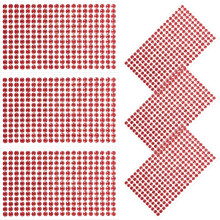 6 Stück rote, selbstklebende Acryl-Strasssteine für DIY-Bastelarbeiten, selbstklebende Schmucksteine