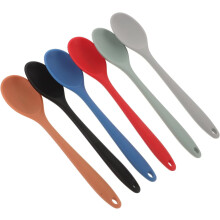 6 Silikon-Kochlöffel, antihaftbeschichtet, ergonomisch geformt, mit hitzebeständigem Griff