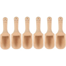 6 kleine Gewürzlöffel aus lebensmittelechtem Holz
