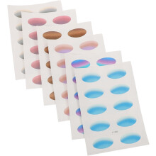 6 listov nálepiek na očné tiene pre ženy, gradientný dočasný očný make-up, ľahký, priedušný dizajn
