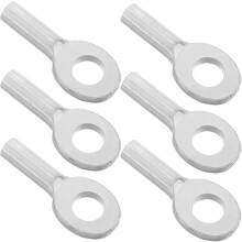 6Pcs Gym Cable Eyelet Terminal Connectors for 5Mm Wire Rope, End Terminal Replacement