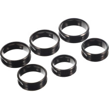 6-teiliges Set handgefertigter Edelstahl-Ringrohlinge mit Rillen, schwarz, Größen 7–12, für die Schmuckherstellung zum Selbermachen