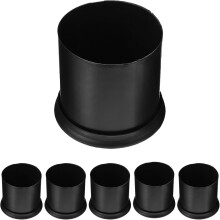 6-teiliges WC-Bürstenhalter-Set, kompakter Badezimmer-Reinigungsorganizer aus schwarzem Kunststoff