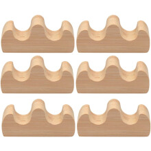 Ensemble de 6 porte-pinceaux et porte-stylos en bois pour calligraphie, avec repose-stylo incliné pour bureau, fournitures de peinture et d'écriture