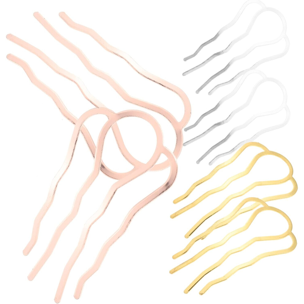 Hkhbjs Unisex 6Pcs Metal Waved Hair Comb Hairpin Hair Stick For Women Girls Wedding Party Hairstyle Tool Comb Clip Clips